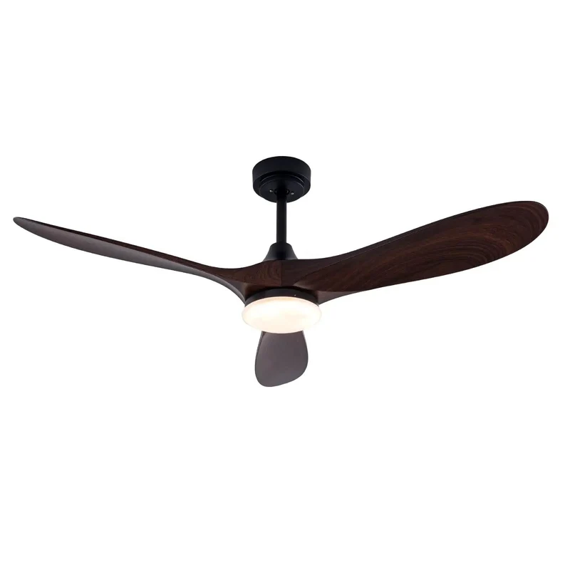 Hella Quiet Ceiling Fan With Slick Remote Control And Killer 48W Led Light Six Speeds Pure Copper Motor Easy Timer And Warm White Mood Lighting For Chill Nights And Smooth Performance