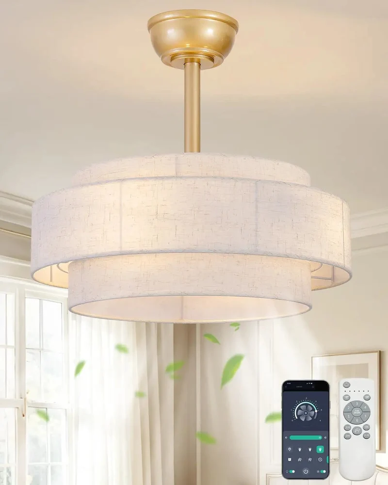 Smooth Runnin Ceiling Fan With Warm White Light And Shiny Gold Finish For Your Living Room Or Back Porch Whisper Quiet Blades And Badass Chic Style That Brings Sweet Cooling Air Straight To You