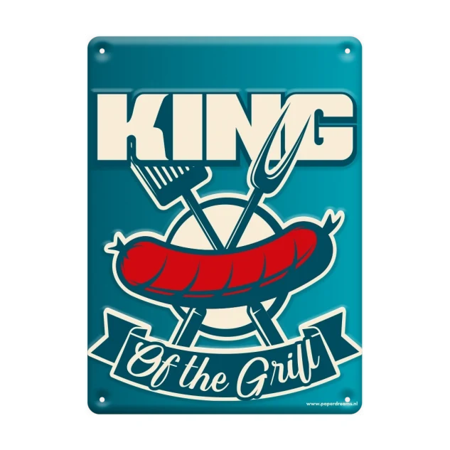 Metalen bord king of the grill