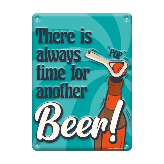 Metalen bord there is always time