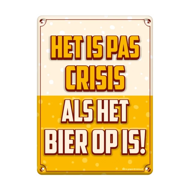 Metalen bord crisis