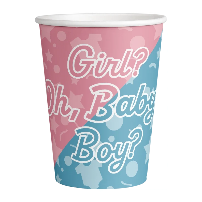 Gender Reveal - Bekers - 8 stuks - 250ml