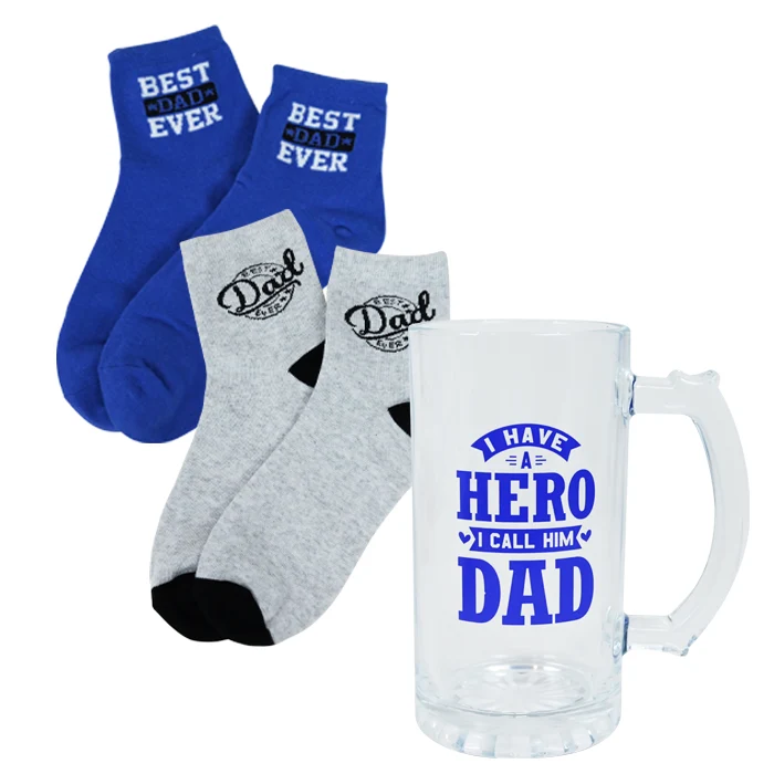 Cadeau set Hero Glas & Sokken