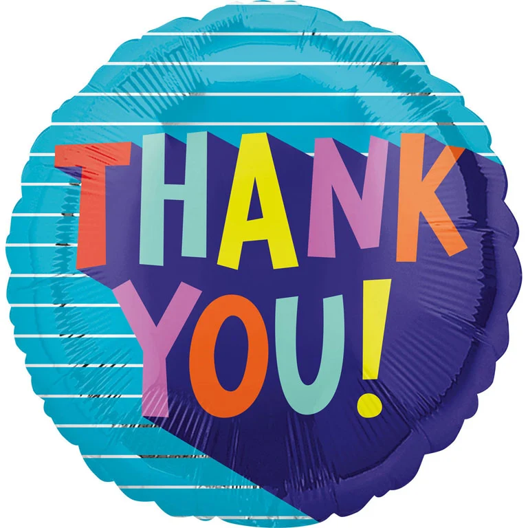 Folieballon Standard Thank You Fun Type