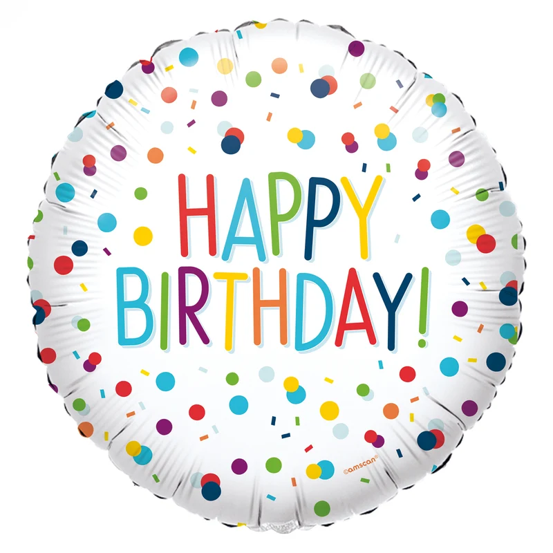 Folieballon Standard Confetti Birthday