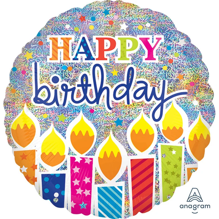 Folieballon Jumbo Holographic Birthday Candles