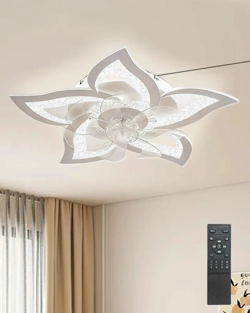 Super Sleek 24 Inch Plug In Ceiling Fan With Lights Low Profile Remote Control And Dimmable Led Bulbs Featuring Three Color Temperatures And Smart Memory Mode Hits Different For Your Home You Gonna Love