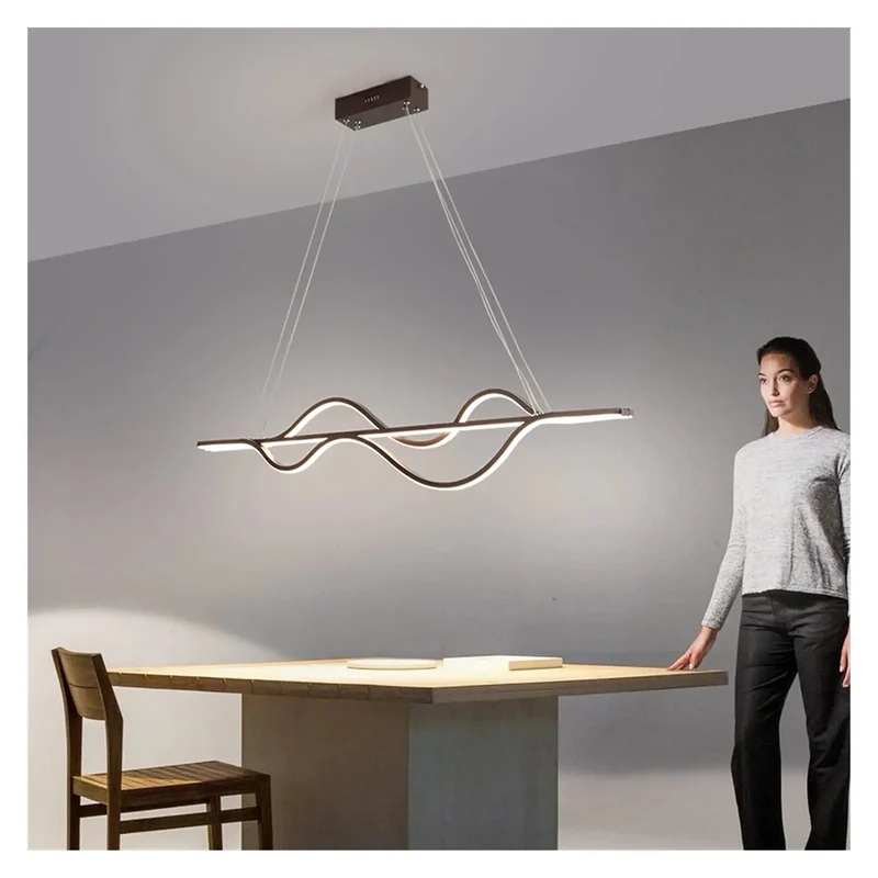Superior Build Modern Dimmable Led Pendant Light With Anti Glare Chill Lighting And High Transmission Nano Silica Strips For Dining Room Kitchen Bar Setup