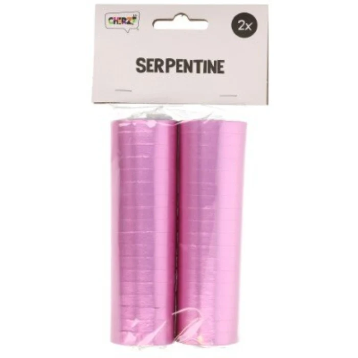 Serpentine metallic roze 36 stuks