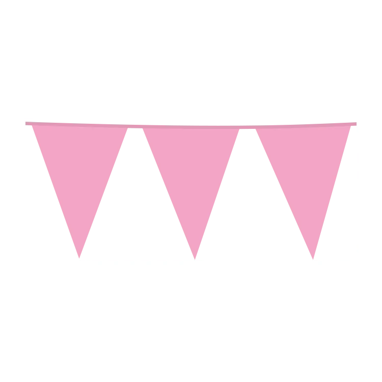 Vlaggenlijn baby roze XL