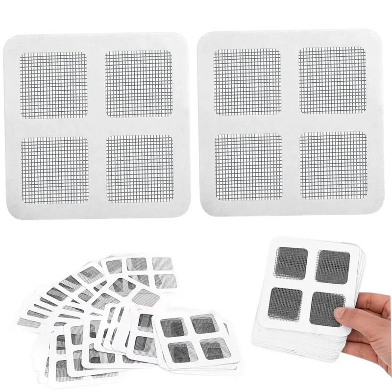 Sixty Pack Self Adhesive Hair Drain Stickers Fiberglass Disposable Pipe Guards Lock Down Strands Ditch Clogs Easy Keep Your Shower And Bathtub Clean Catch Every Hair No Sweat With This Multipurpose Cover Set