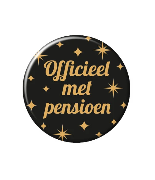 Button goud/zwart Pensioen