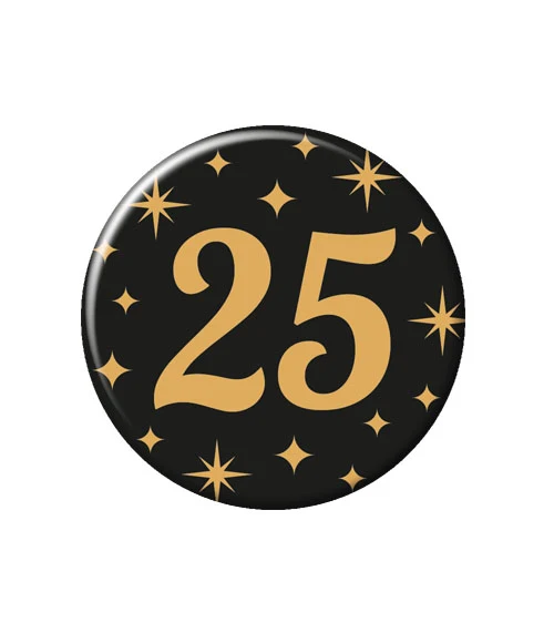 Button goud/zwart 25