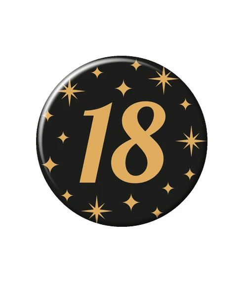 Button goud/zwart 18