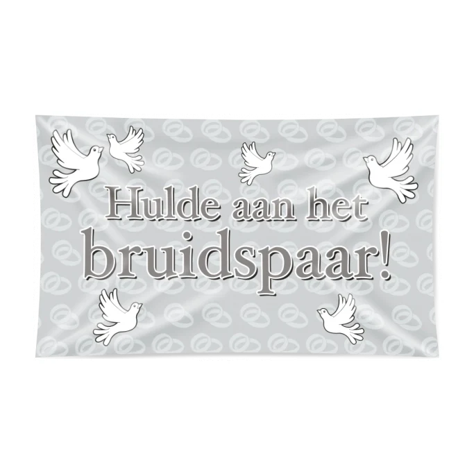 Hulde aan het bruidspaar - Gevelvlag