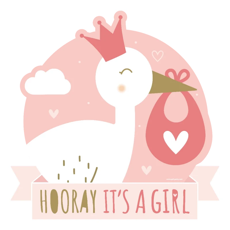 Hooray It's a Girl deurbord