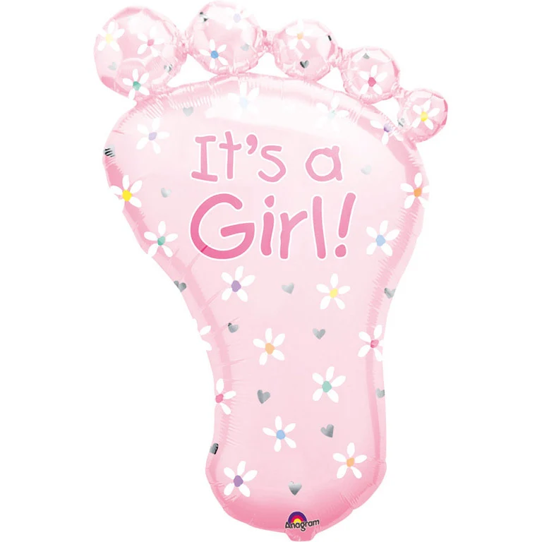 Folieballon SuperShape Foot - It's a Girl