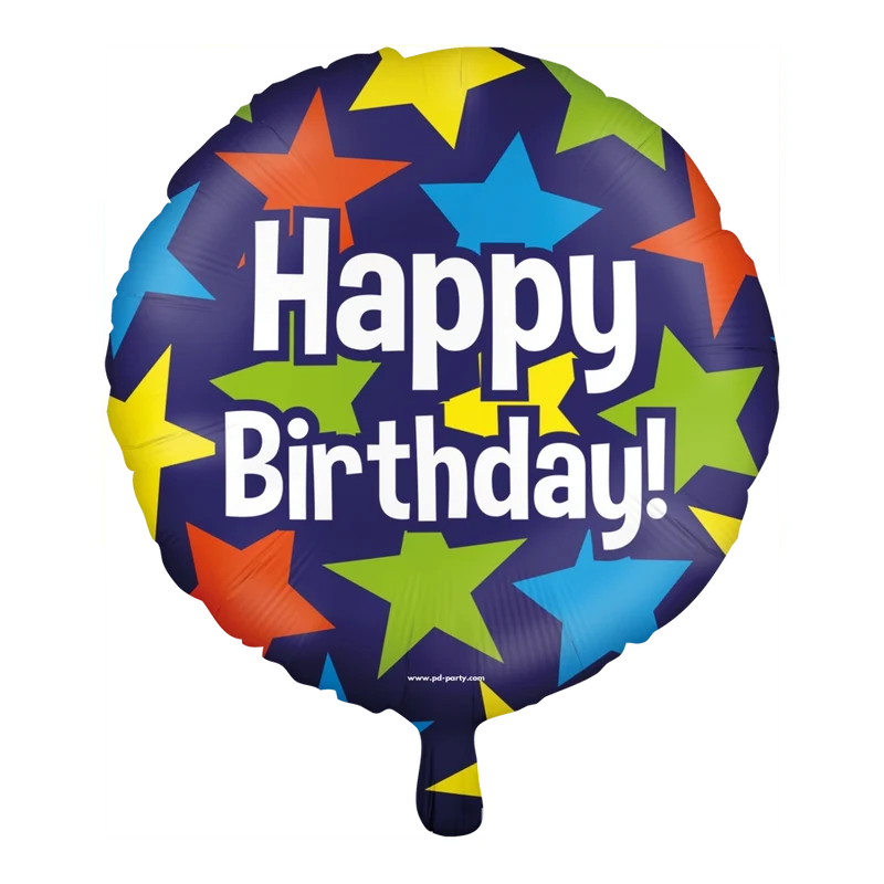 Happy Birthday Cartoon - Folieballon 45cm