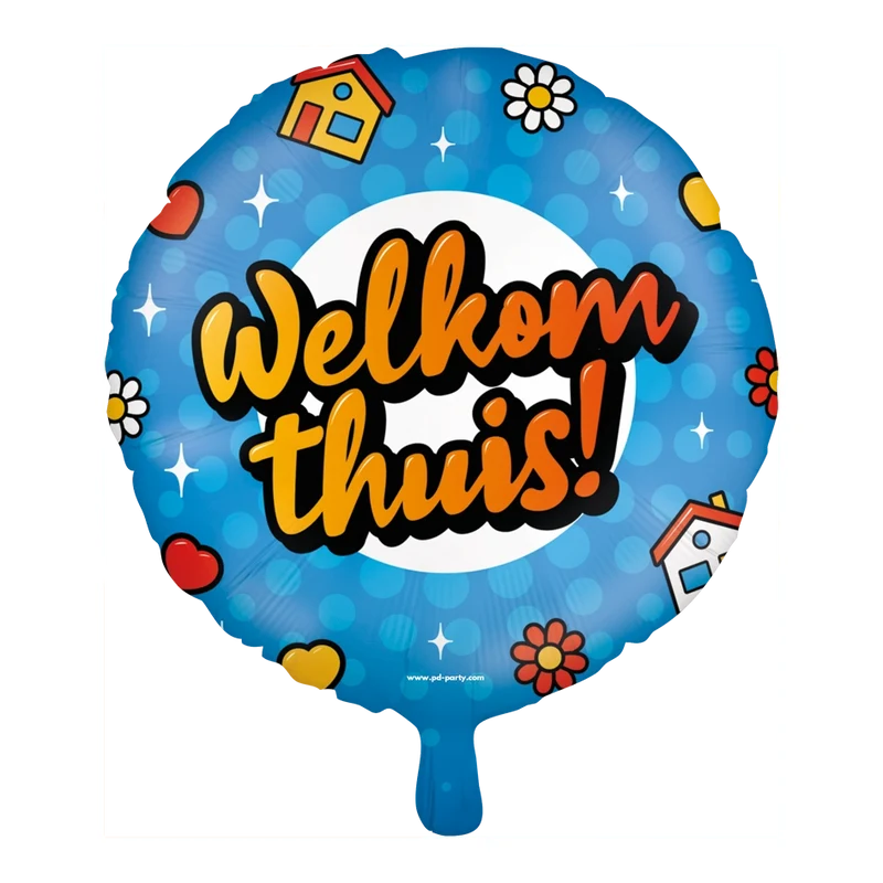 Welkom Thuis Cartoon - Folieballon 45cm