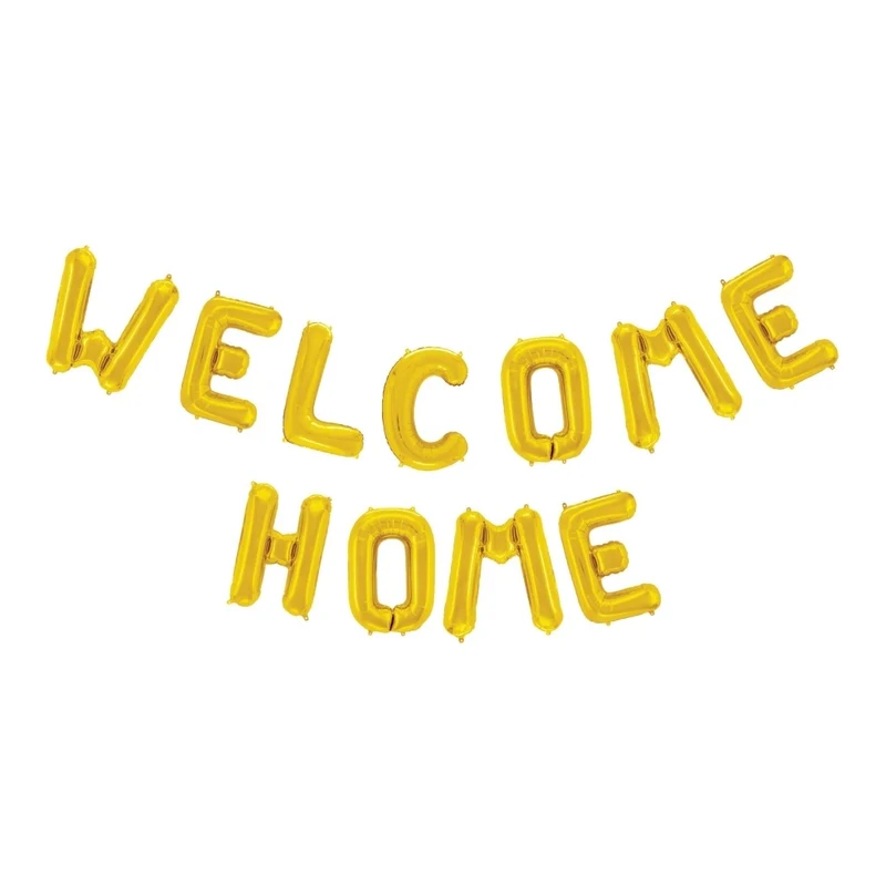 Welcome Home folieballon goud