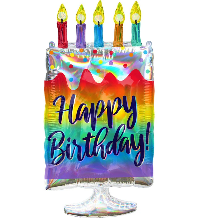 Folieballon SuperShape Holographic Cake