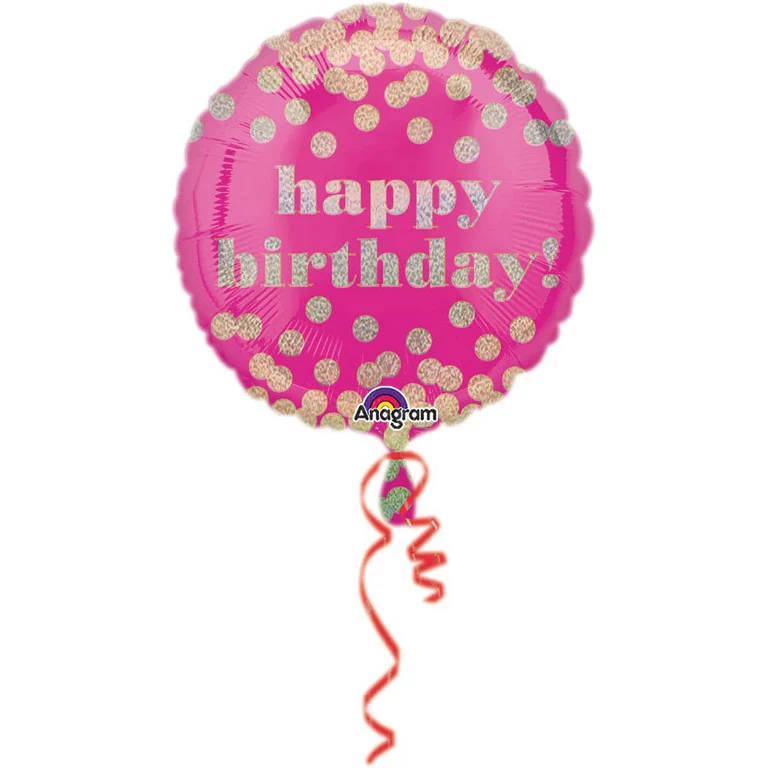 Folieballon Standard Holographic HBD Dotty