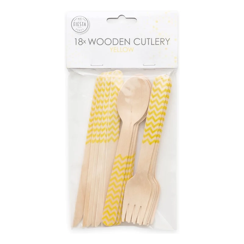 Houten bestek Geel