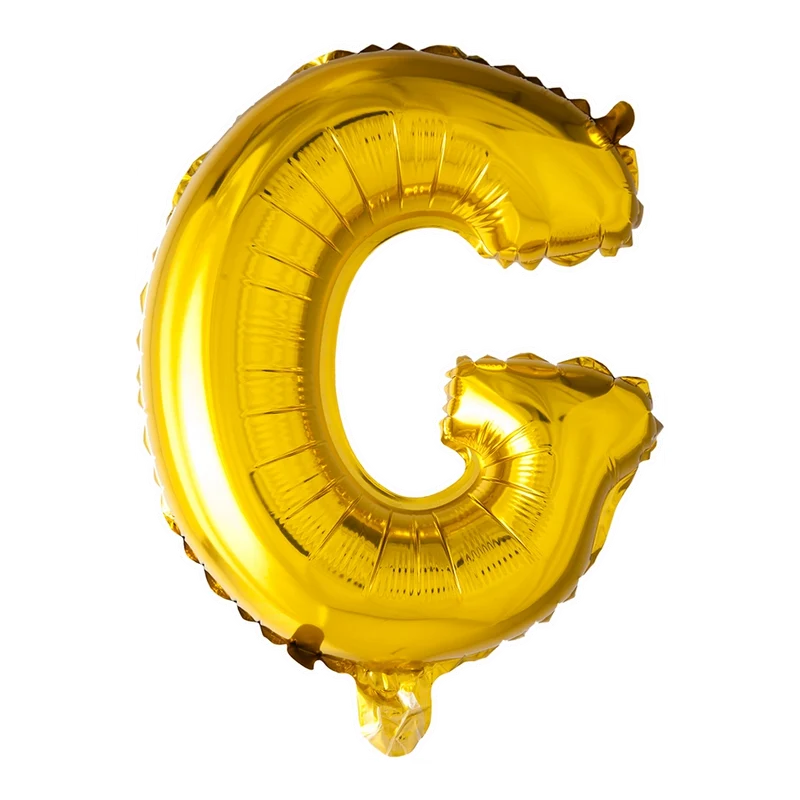 Letterballon G goud - 100 cm