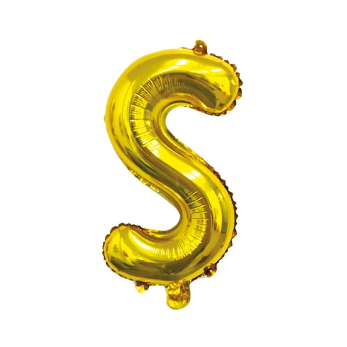Folieballon Letter S Goud
