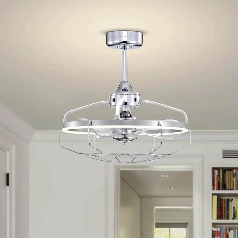 Modern 10-Light Ceiling Fan with Frosted Glass Shades and Remote Control Boasts Chic Vibes and Cool Airflow Ideal for Bedrooms and Living Rooms Showcases a Sleek Finish that Pops and Runs Smoothly with Ease and Zero Hassle