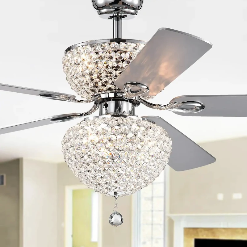 Rock Solid 52 Inch Lighted Ceiling Fan With Remote Control And Reversible Motor Delivering Hella Quiet Airflow And Next Level Room Refresh With Effortless Setup