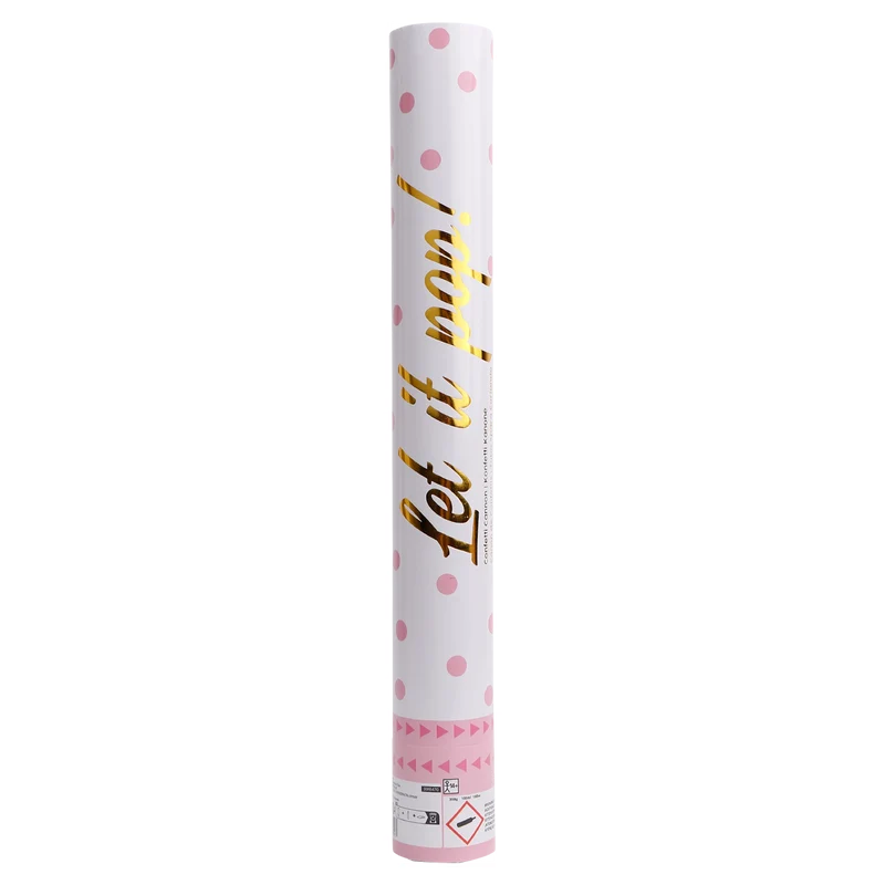 Party popper lichtroze - 40cm - papier