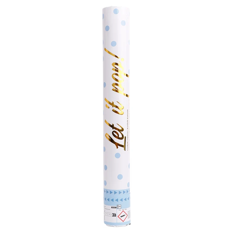 Party popper lichtblauw - 40cm - papier