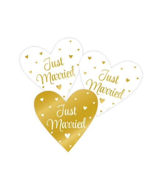 Decoratiebord - Just married 3st. (50x50cm)