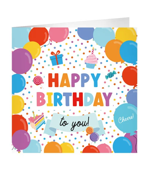 Wenskaart XL - Happy Birthday