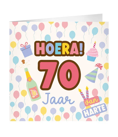 Wenskaart XL - 70 jaar