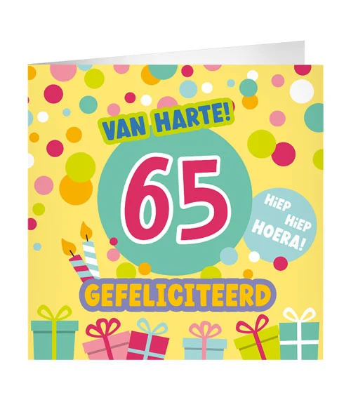 Wenskaart XL - 65 jaar