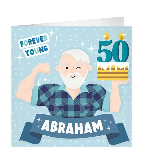 Wenskaart XL - 50 jaar Abraham