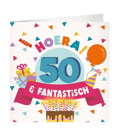 Wenskaart XL - 50 jaar