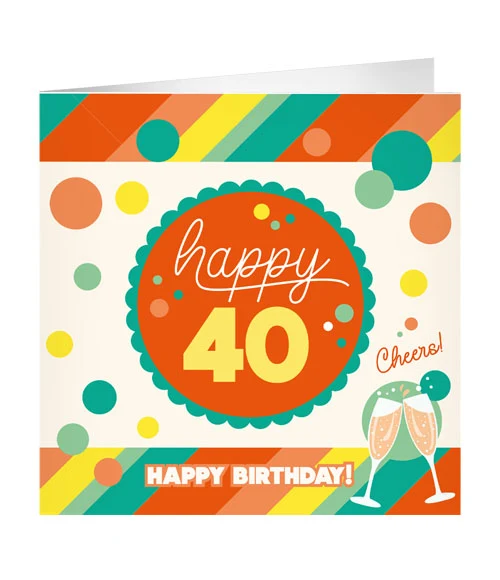 Wenskaart XL - 40 jaar