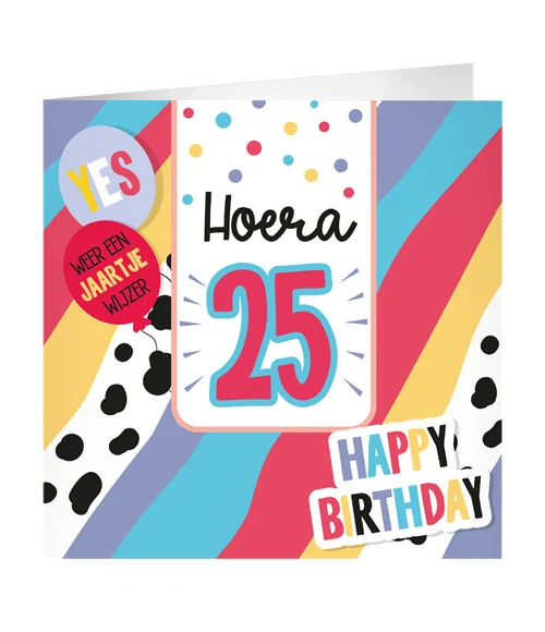 Wenskaart XL - 25 jaar