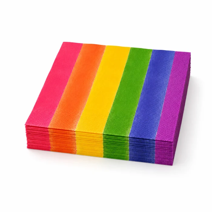Servetten regenboog 33 x 33 cm – 20 stuks