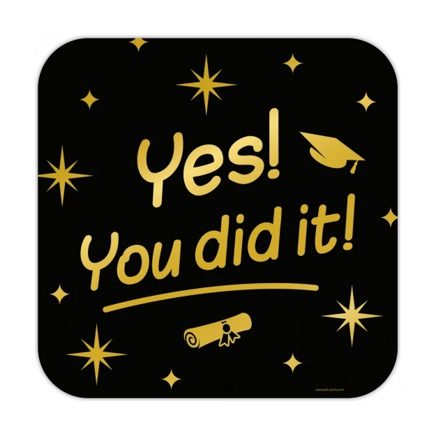 Geslaagd deurbord Yes you did it