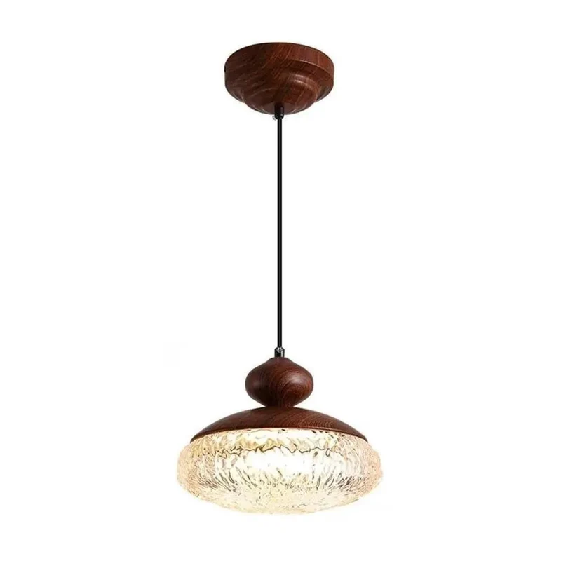 Badass Wood Grain Resin Pendant Light Featuring Water Ripple Texture 3 Color Led Hanging Fixture With Wall Control For Bedroom And Dining Room Bright 9.1 Inch Lamp Creating The Ultimate Cozy Vibe