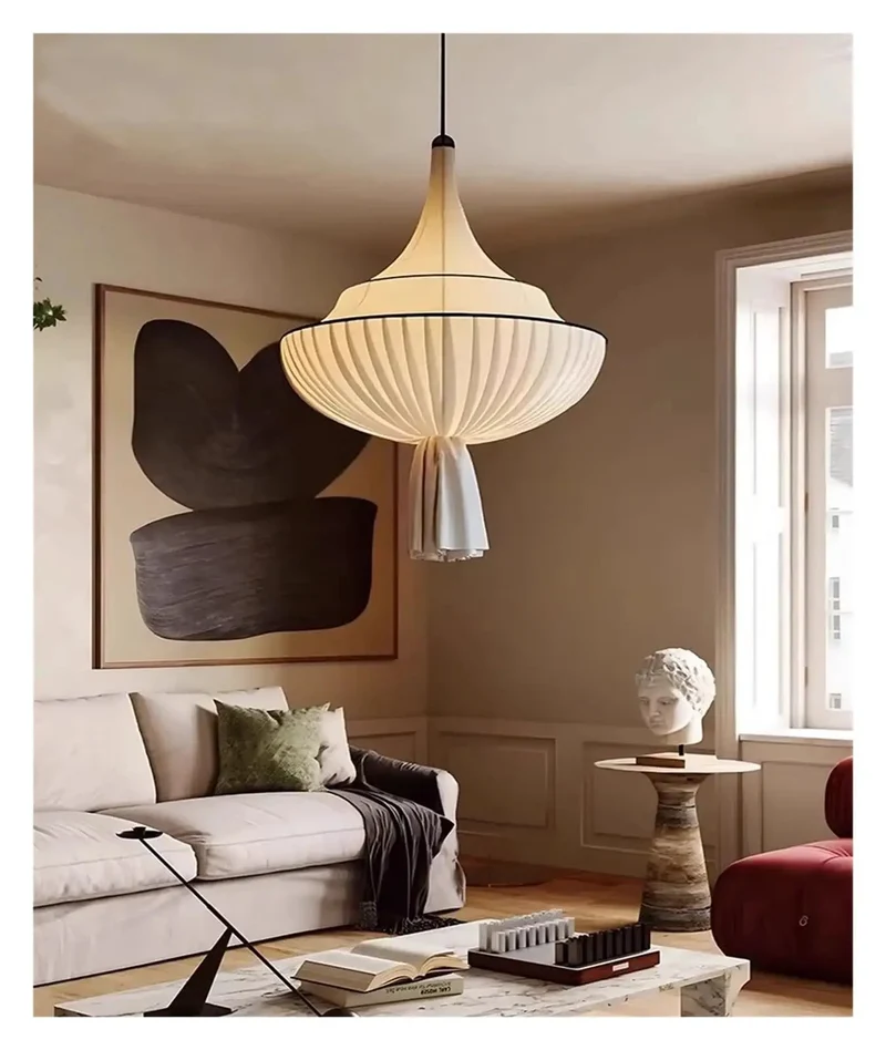 Timeless Nordic Retro Cloth Pendant Light With Quick E27 Install For Sweet Ambient Vibe Ideal For Living Room Dining Area And Cozy Bedroom Home Revamp