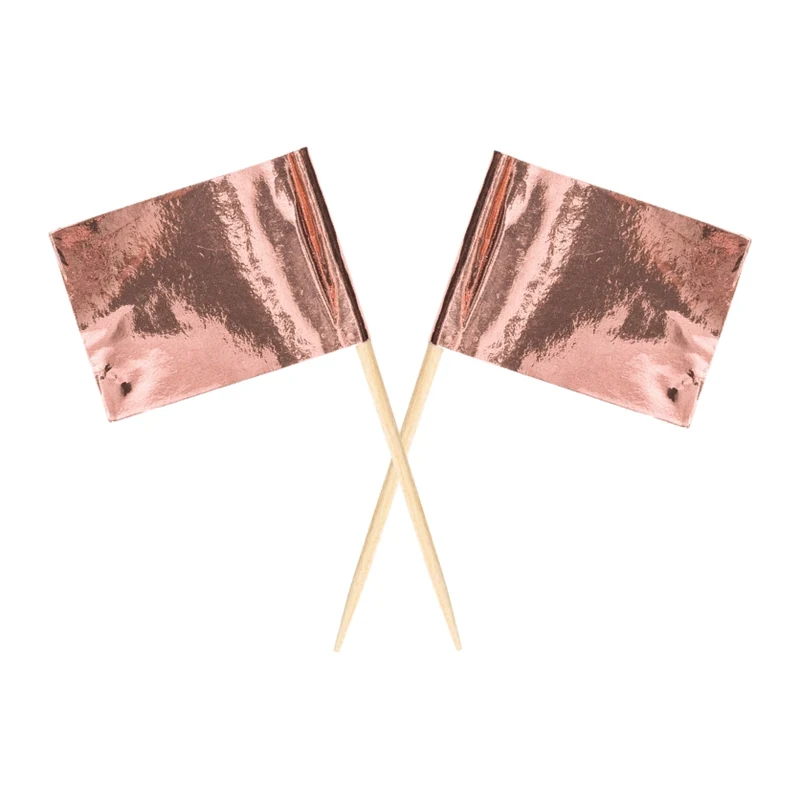 Cocktail Prikkers - Rosé Goud - 50 stuks