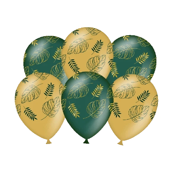 Jungle Bladeren - Ballonnen - 6 stuks - 30cm