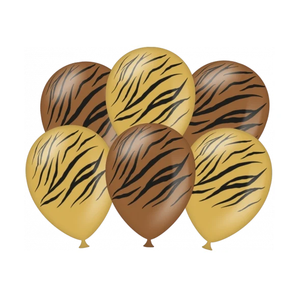 Tijger - Ballonnen - 6 stuks - 30cm