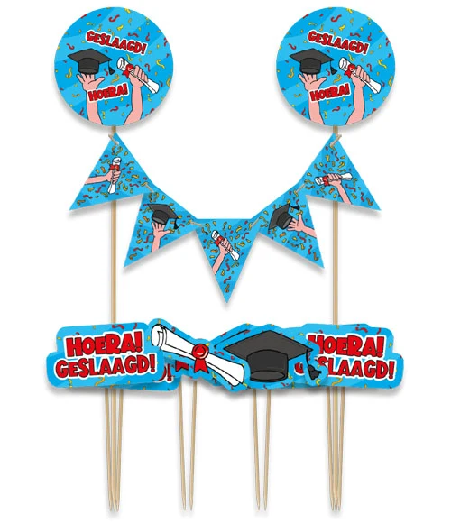 Cake toppers - Geslaagd school