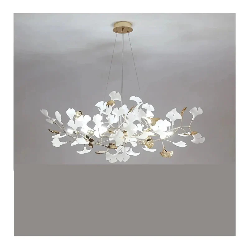 Nordic Romantic Ginkgo Leaf Pendant Chandelier Brings That Chill Ambient Glow To Your Dining Room Setup Perfect For Kickin Back In Living Rooms Or Bedrooms With Top Tier Vintage Hanging Light Fixtures